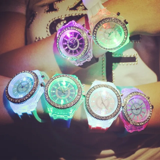 2018 Fashion Tide LED Light wristwatch Female Form Student Casual Sports Persona 2018 Fashion Tide LED Light wristwatch Female Form Student Casual Sports Persona