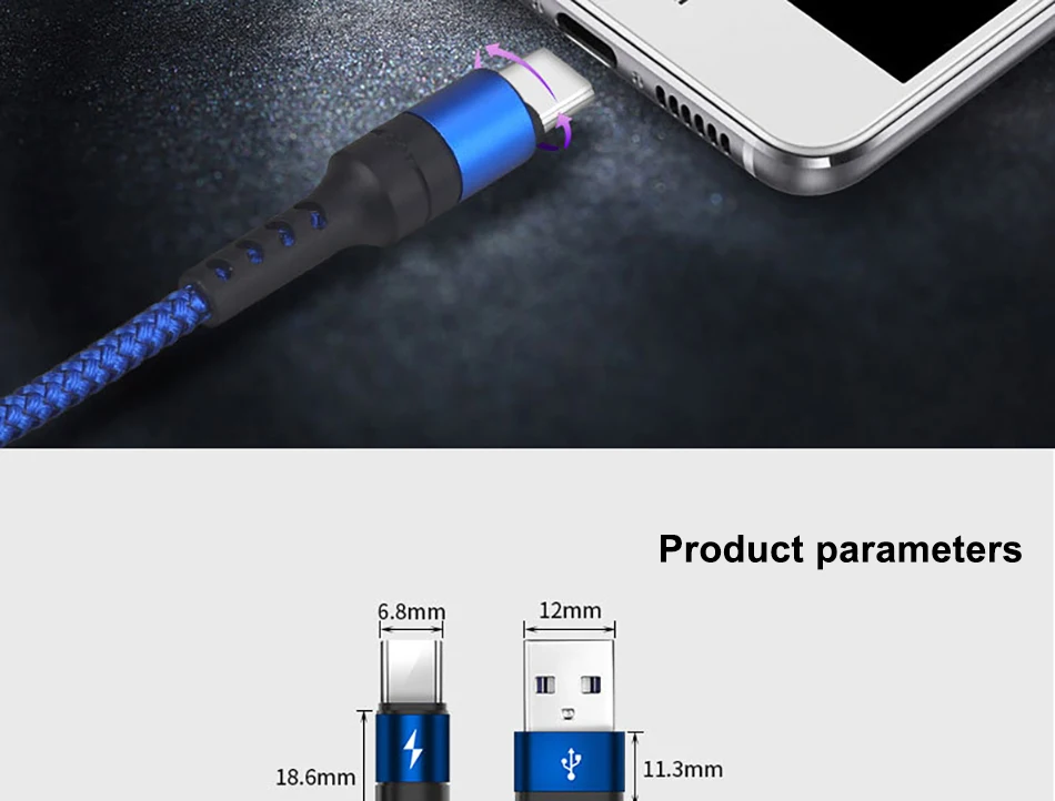 NOHON 5A Type C USB Fast Charging Cable For SamSung Galaxy S8 Plus For Xiaomi Mi5 Charge Data Cable For Huawei P20 Mate 9 10 Pro (13)