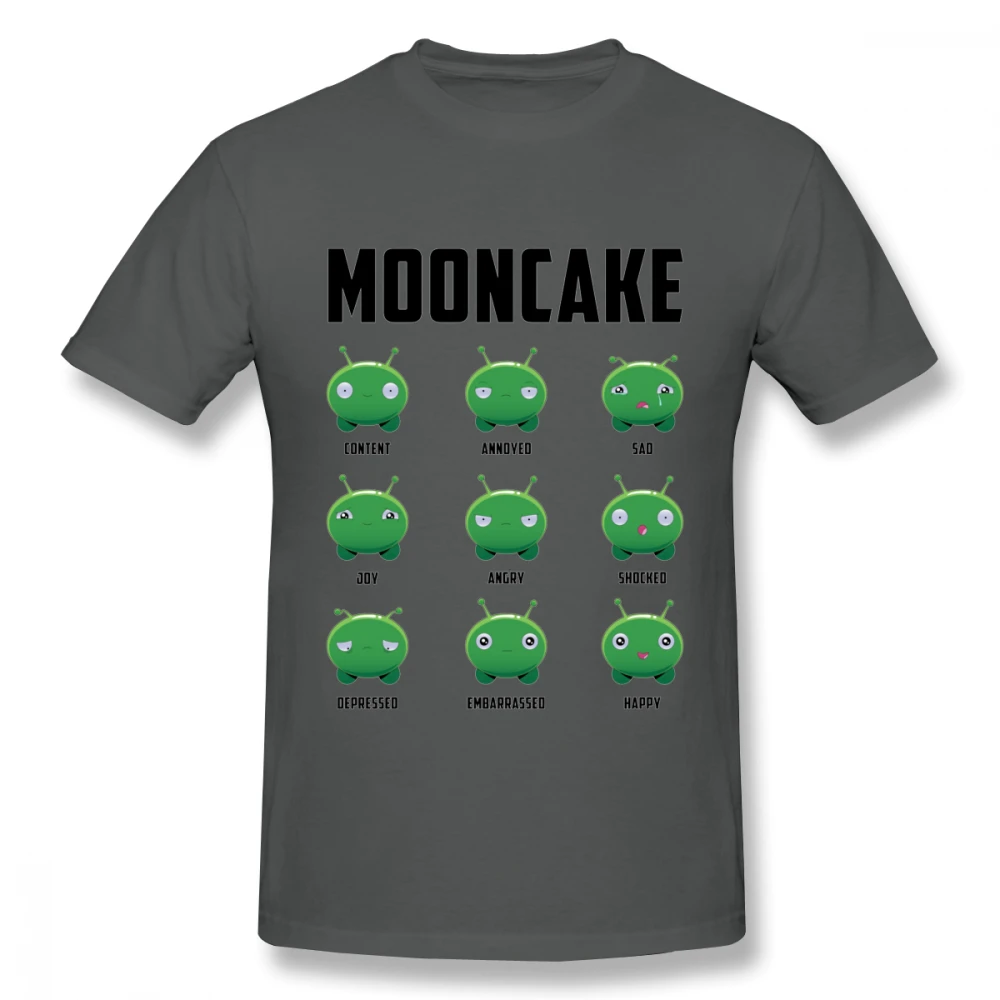 Футболка унисекс с принтом «Mooncake Chookity emoji» футболка с графическим принтом «High-Q Final Space» Лидер продаж, футболка с персонажами из мультфильмов на заказ - Цвет: Темно-серый