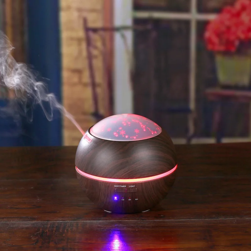 

Light And Shadow Wood Grain Aromatherapy Machine Mute Ultrasonic Humidifier Skin Care Tool