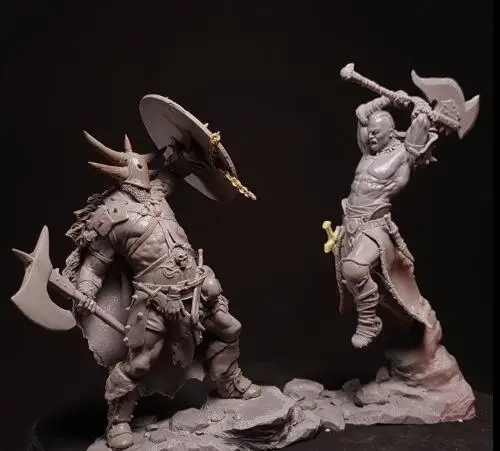 

75mm Resin Kits Warrior in Battle 1 Set Not Assembled Uncolored