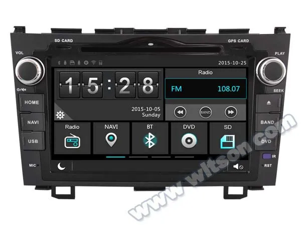 Best WITSON car dvd gps audio system for HONDA CRV 2006-2011 car stereo gps navigation Capctive Screen 1080P DSP SUPPORTS WiFi/3G/DVR 1