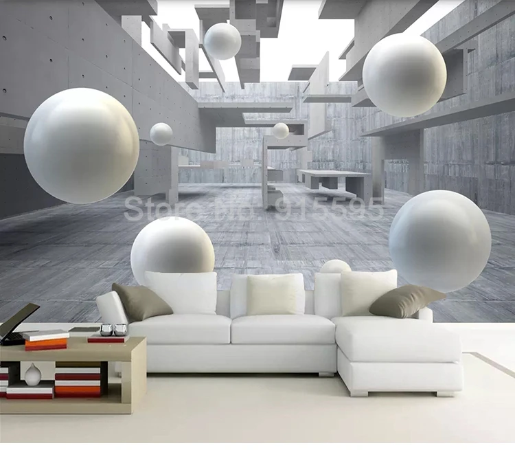Пользовательские фото обои 3D абстрактное пространство круглый шар ТВ фон Настенная роспись декор гостиной самоклеющиеся обои