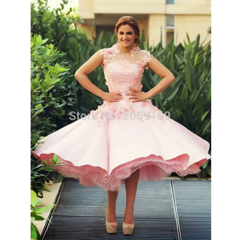 2017-New-Fashion-Vestido-Do-Baile-Pretty-Girls-Sleeveless-Homecoming-dress-Flowers-Appliques-Tea-Length-Formal (1)