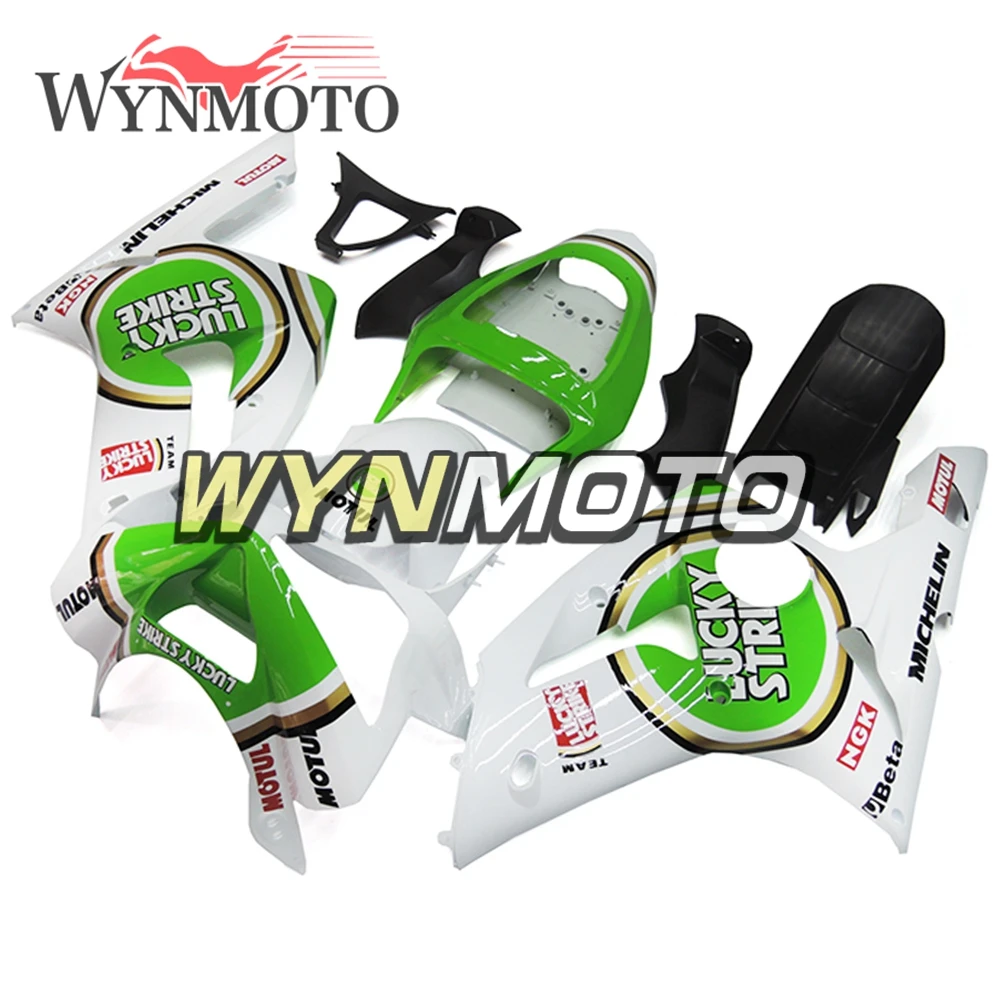 

Lucky White Green Complete ABS Injection Fairings For Kawasaki ZX-6R ZX6R 636 2003 2004 Motorbike Cowlings Body Kits