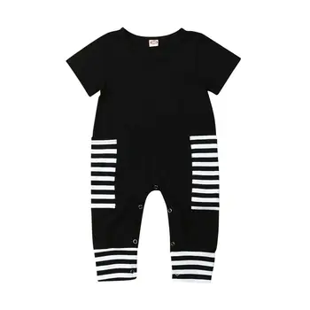 

Newborn Baby Boy Short Sleeve Cotton Romper Playsuit Clothes Outfit Summer Clothes