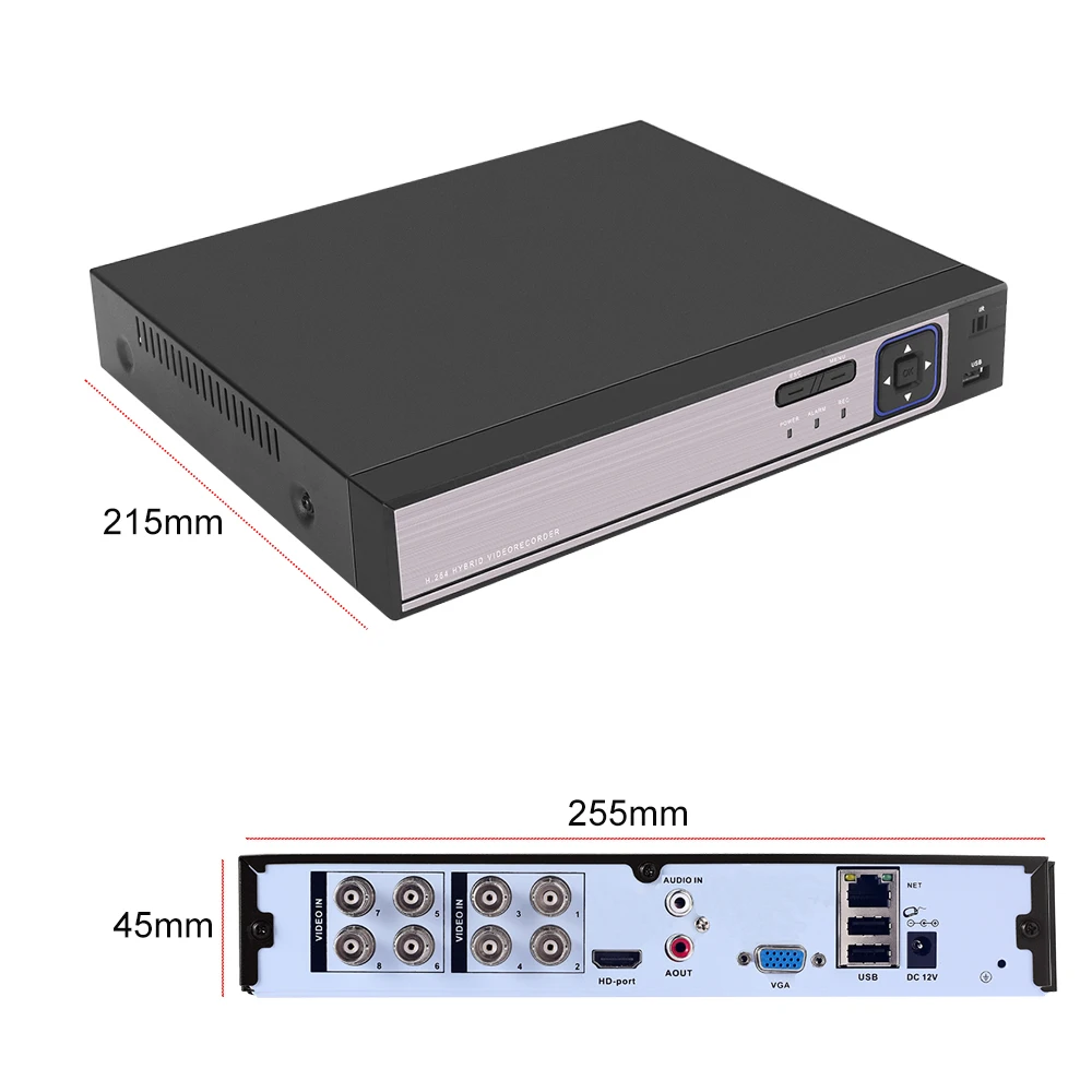 Супер 4CH 8CH AHDH 5 в 1 AHD видеорегистратор Регистраторы Гибридный dvd-плеер NVR HVR для аналоговая AHD IP TVI CVI система наблюдения ссtv камера H.264 VGA HDMI