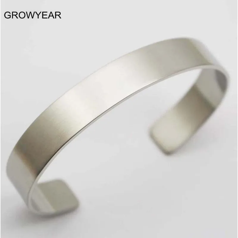 Pulseras de Metal en blanco para hombre y mujer, brazaletes de acero inoxidable 316L, Color plateado liso, venta al por mayor|cuff bangle|plain silver bangleswholesale - AliExpress