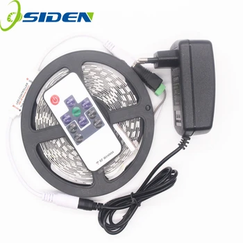

OSIDEN High Quality DC12V 3014 LED Strip Light 5m/roll 300led flexible bar light +RF Controller+2A Power Supply Home Decoration