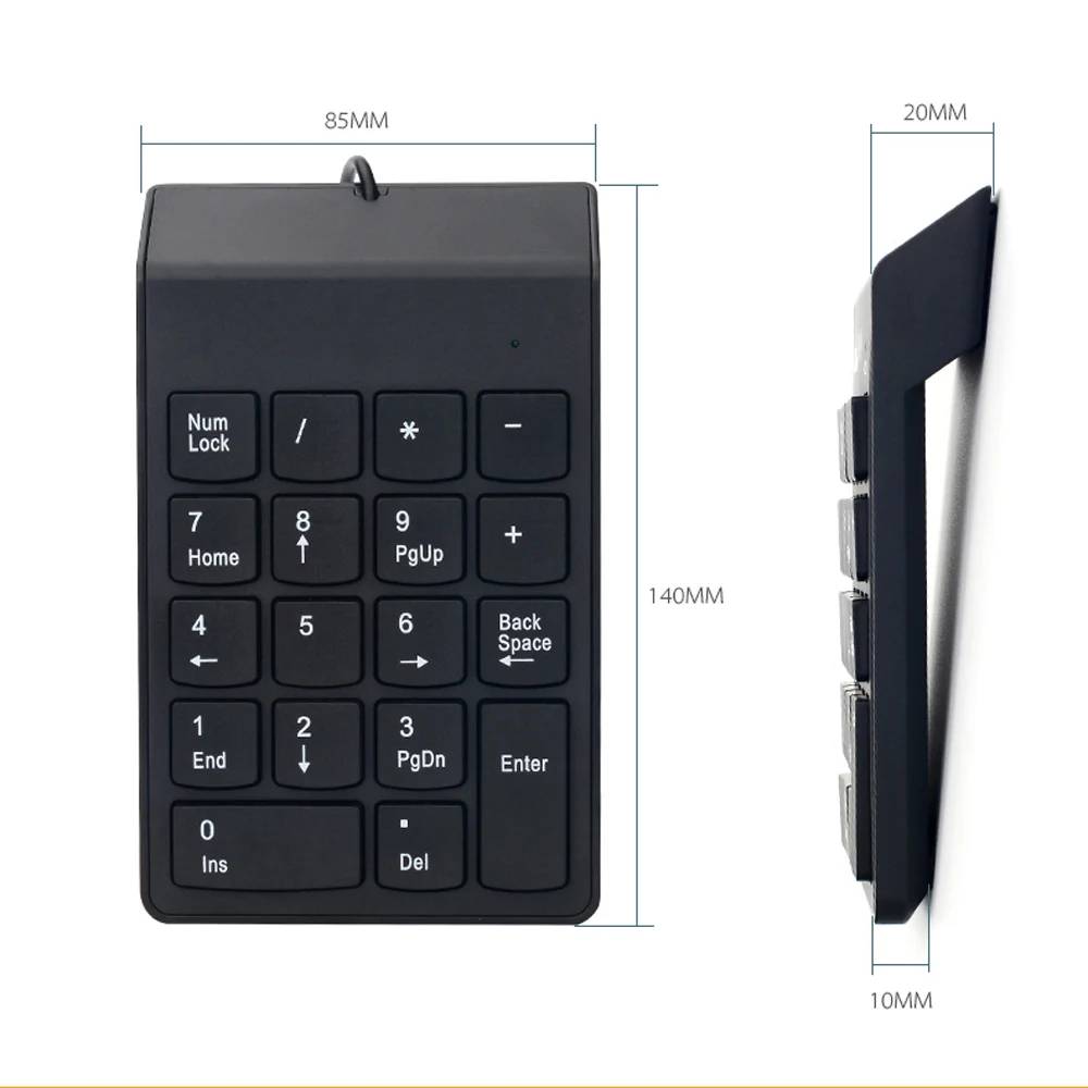 Проводная USB цифровая клавиатура тонкая мини-цифровая клавиатура 18 клавиш для iMac/Mac Pro/MacBook Air/Pro ноутбука