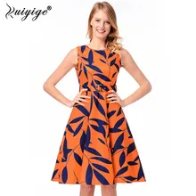 

Ruiyig Black Floral Summer Women Work Dress Aurdey Vintage O-neck Sleeveless Tank Dress Ball Gown Casual Party Feminino Vestidos