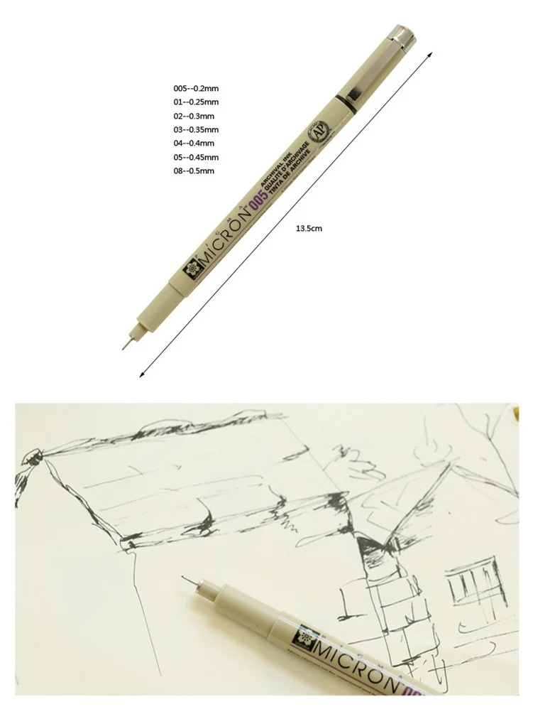 Игольчатая ручка Sakura Pigma Micron XSDK черного цвета, маркер, кисть для рисования эскизов, дизайн Манга, комиксы, аниме, товары для рукоделия F922