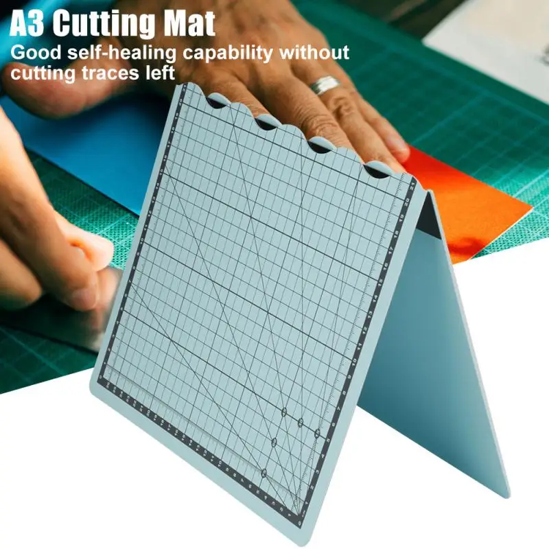 A3 Cutting Mat Foldable PVC Grid Lines Cutting Board Self Healing Cut