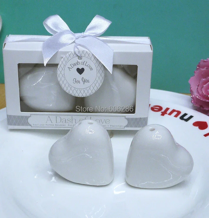 Сувениры для девичника акция подарок тире любви керамические сердце соль и перец шейкеры