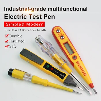 

Electric Test Pen Auto Electrical Tester Voltage Detector Sensor Testing Tools Socket Wall Power for Light Lamp Outlet 12-500V
