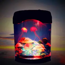 Красивые красочные банка для Медузы морской мир одежда заплыва настроение светодиодный Красочные аквариум ночные светильники детская