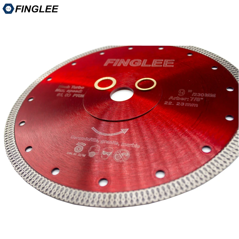 FINGLEE 1 шт. Dia.230mm алмазный отрезной диск Turbo Волна Стиль для Гранит, Керамика, фарфор, бетона, каменные работы