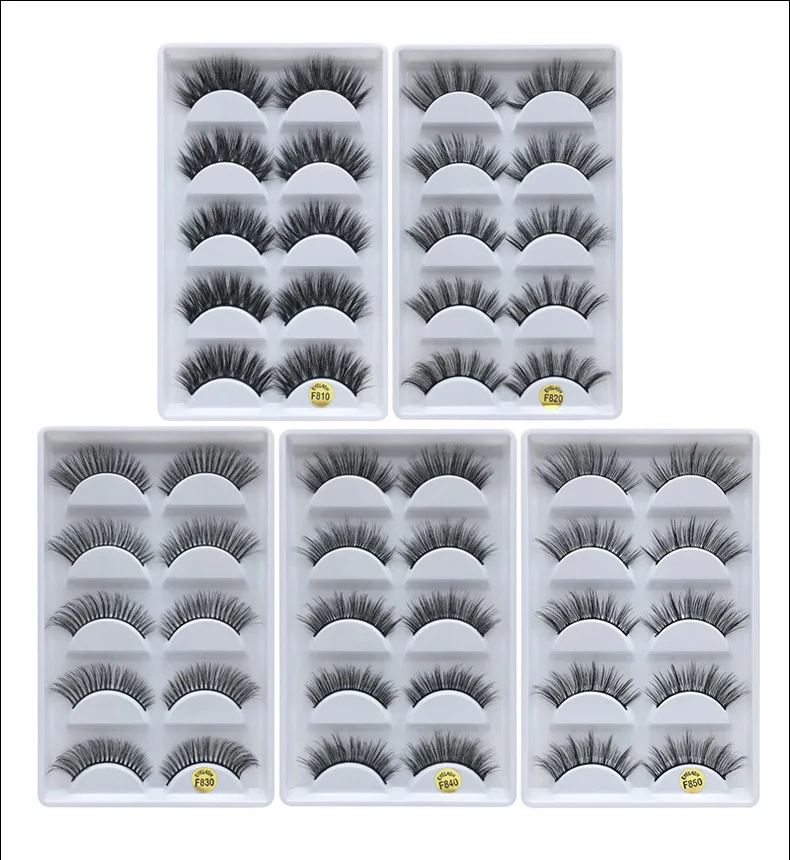 MB 5 пар норковых ресниц 3D накладные ресницы толстые перекрещивающиеся Макияж Наращивание ресниц натуральный объем Мягкие для Накладные ресницы