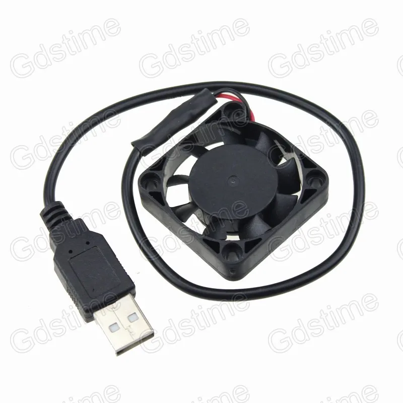Gdstime 10pcs USB Connector 5V 40mm x 10mm 4010 9 Blades Mini Brushless