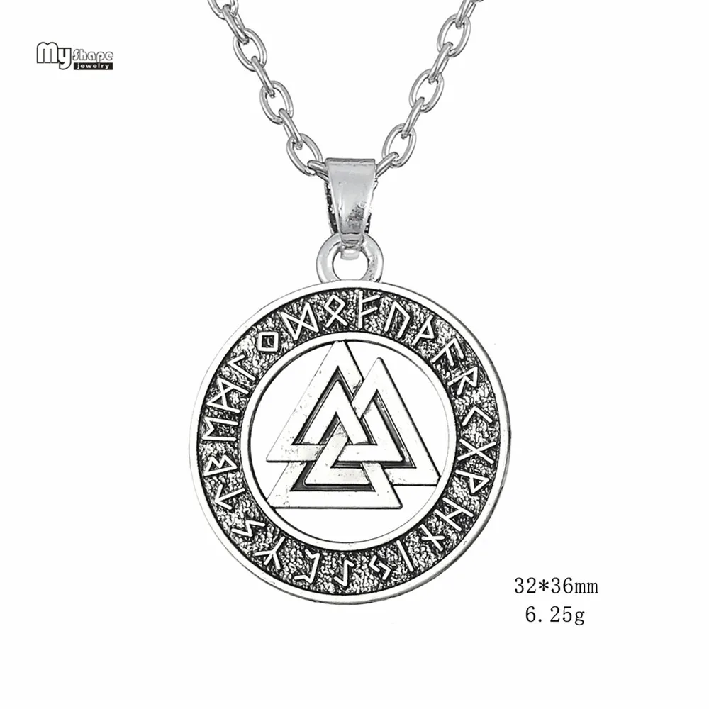 Mon Shape Viking Colliers Nordiques Pour Hommes Pendentif Symbole De Guerrier Nordique Amulette Nœud De Valknut Pour Hommes Aliexpress