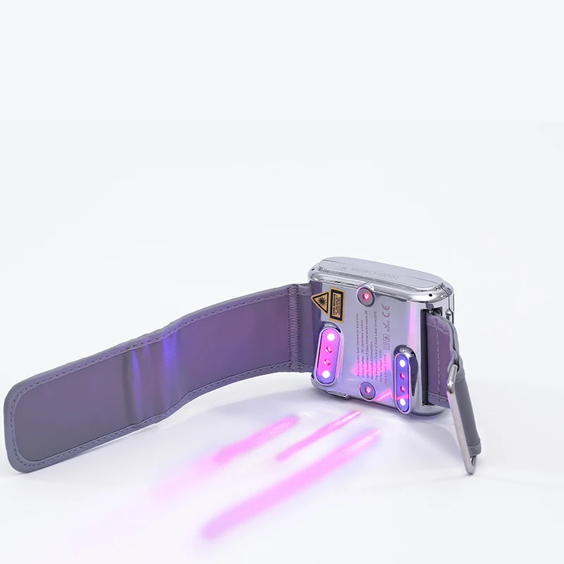 LLLT двойной цветной акупунктурный терапевтический холодный лазерный акупунктурный массажер сердечно-сосудистый сахар в крови наручные часы машина