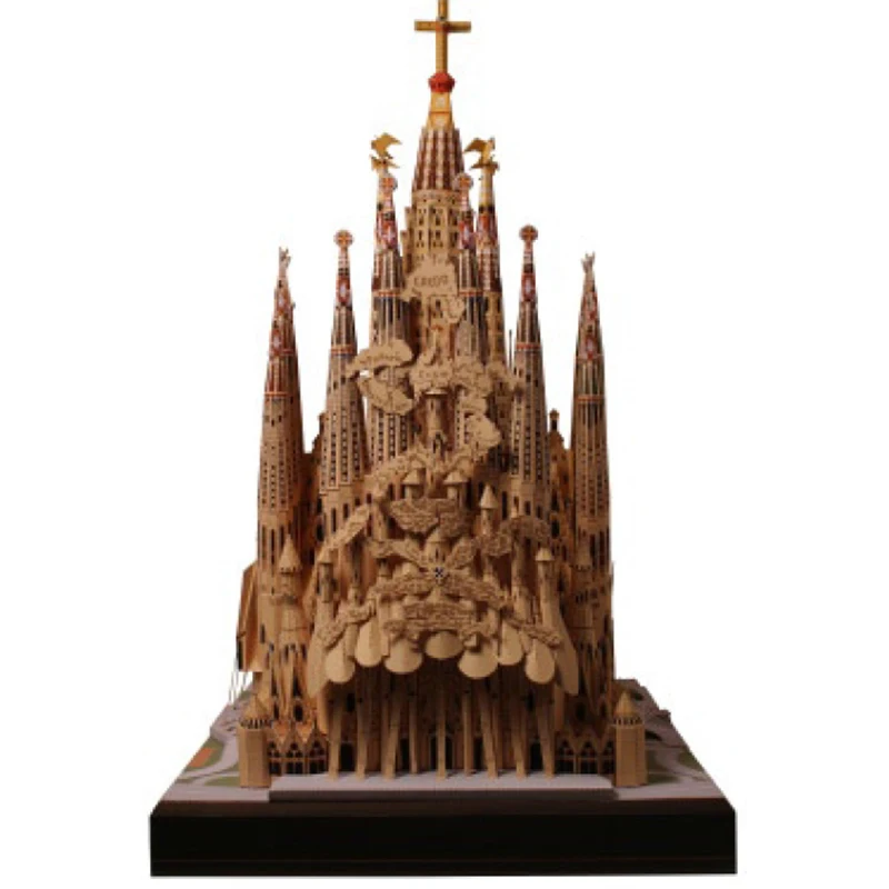 Бумажная модель для рукоделия Sagrada Familia испанская бумаги 3D Обучающие игрушки