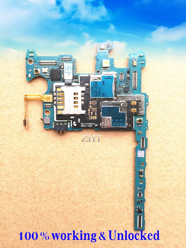 

English Language Original Chips Logic Board For GALAXY Note 2 N7102 Dual 32GB Motherboard