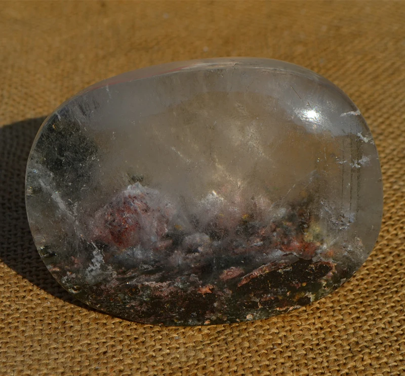 

800g RARE Natural Green & Red Phantom Quartz Mountain Layers Phantom Quartz Fully inside Rainbow Reiki Healing