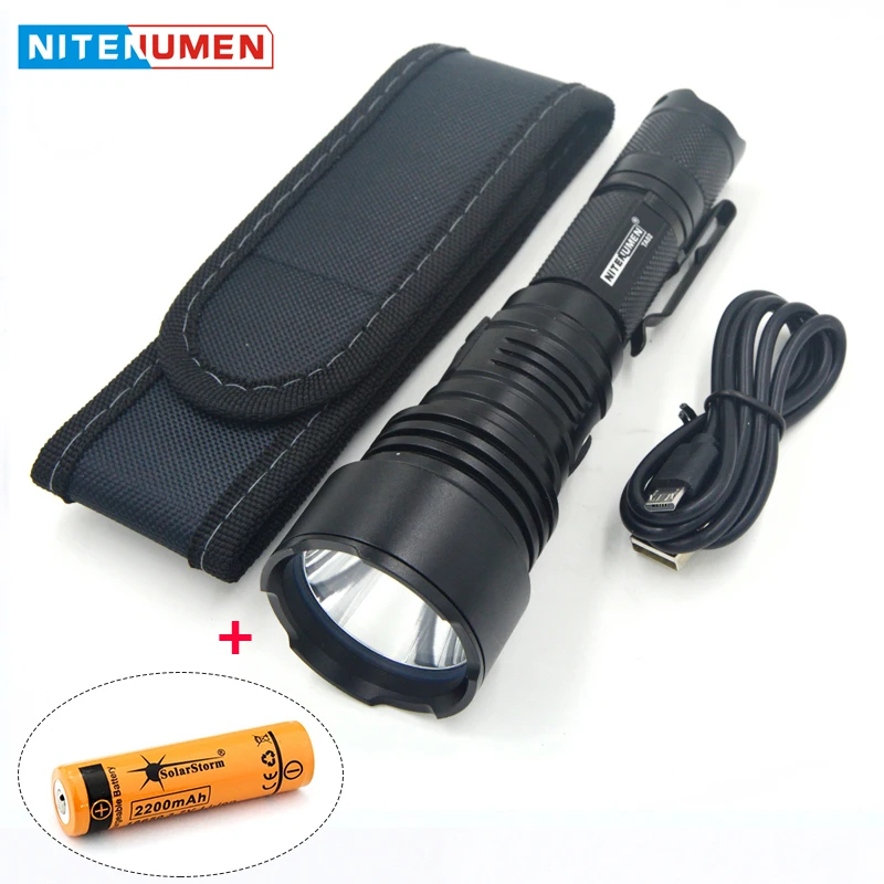 

LED Flashlight USB Rechargeable LED Torch Pocket Tactical Switch Strong Light Waterpoof Outdoor Camping Lamp with 18650 Battery