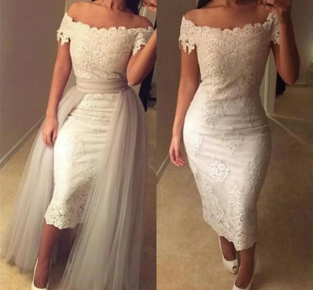 bodycon midi wedding dress