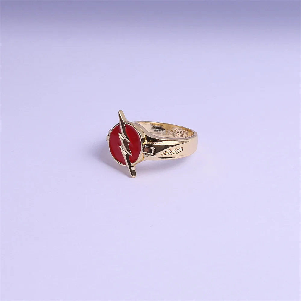Superhero Flash DC Movie Comics Jewelry Replica Flash Season 2 New Arrival Rings for Men Women Metal (3)