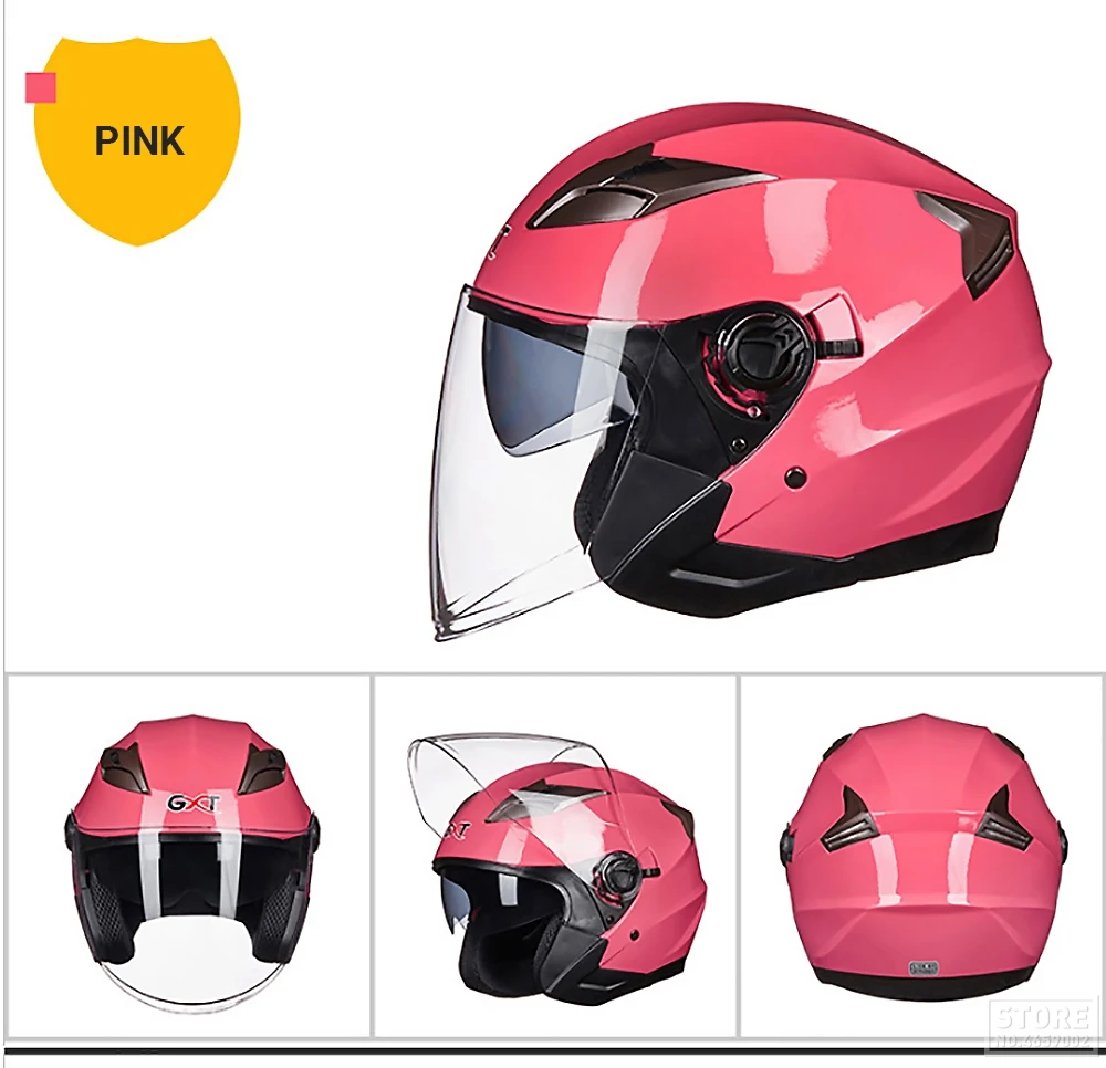 GXT мотоциклетный шлем половина лица ABS мотоциклетный шлем для верховой езды безопасный шлем с двойными линзами мотоциклетный шлем Casco Moto