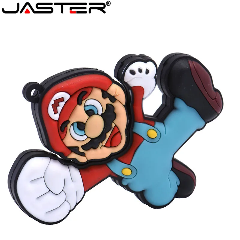 JASTER Super Mario USB флеш-накопитель, флеш-накопитель, мультяшная флешка, 4 ГБ/16 ГБ/32 ГБ/64 ГБ, карта памяти, u-диск, модный подарок