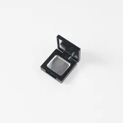 1,8 г пустой тени банки с зеркалом алюминиевая кастрюля, черный DIY составляют компактная пудра косметическая упаковка контейнера