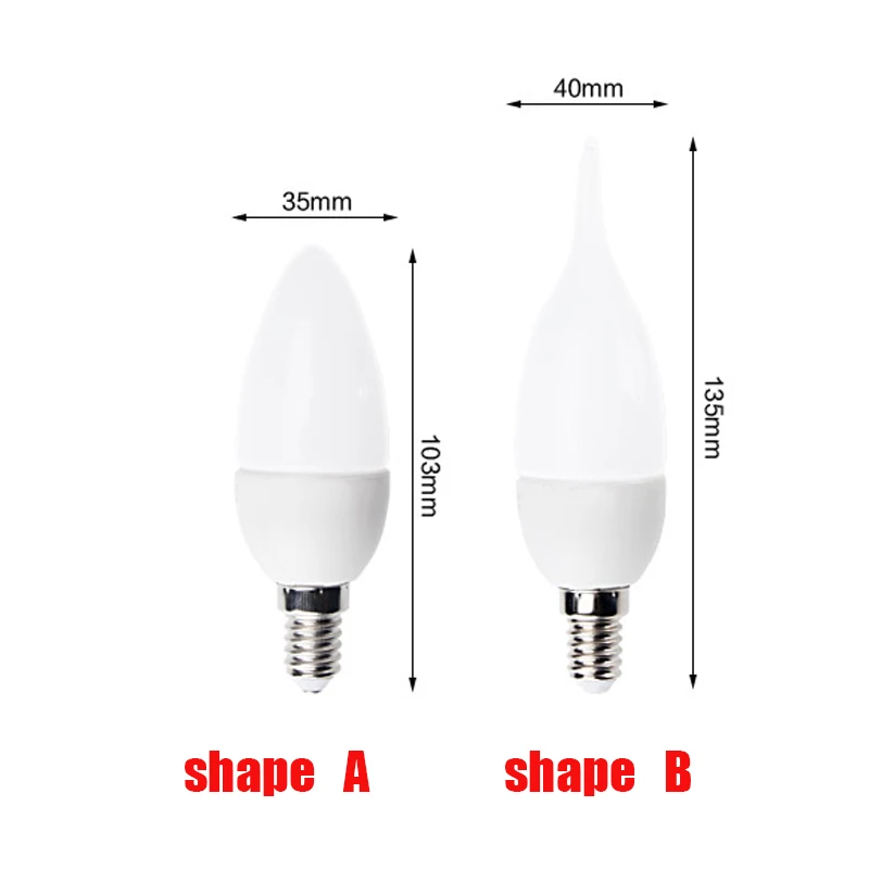 Z25 светодиодные свечи 2835SMD лампы высокой яркости 3 Вт E27 E14 AC220V 110 в холодный