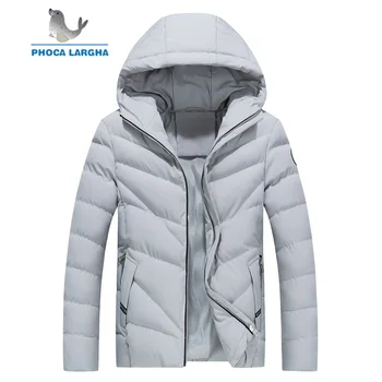 

Men's Down Cotton Jacket 2018 New Thicken Jacket Hooded Mens Fashion Winter Jackets Warm Cotton Coats Parkas Male Plus Size 4XL