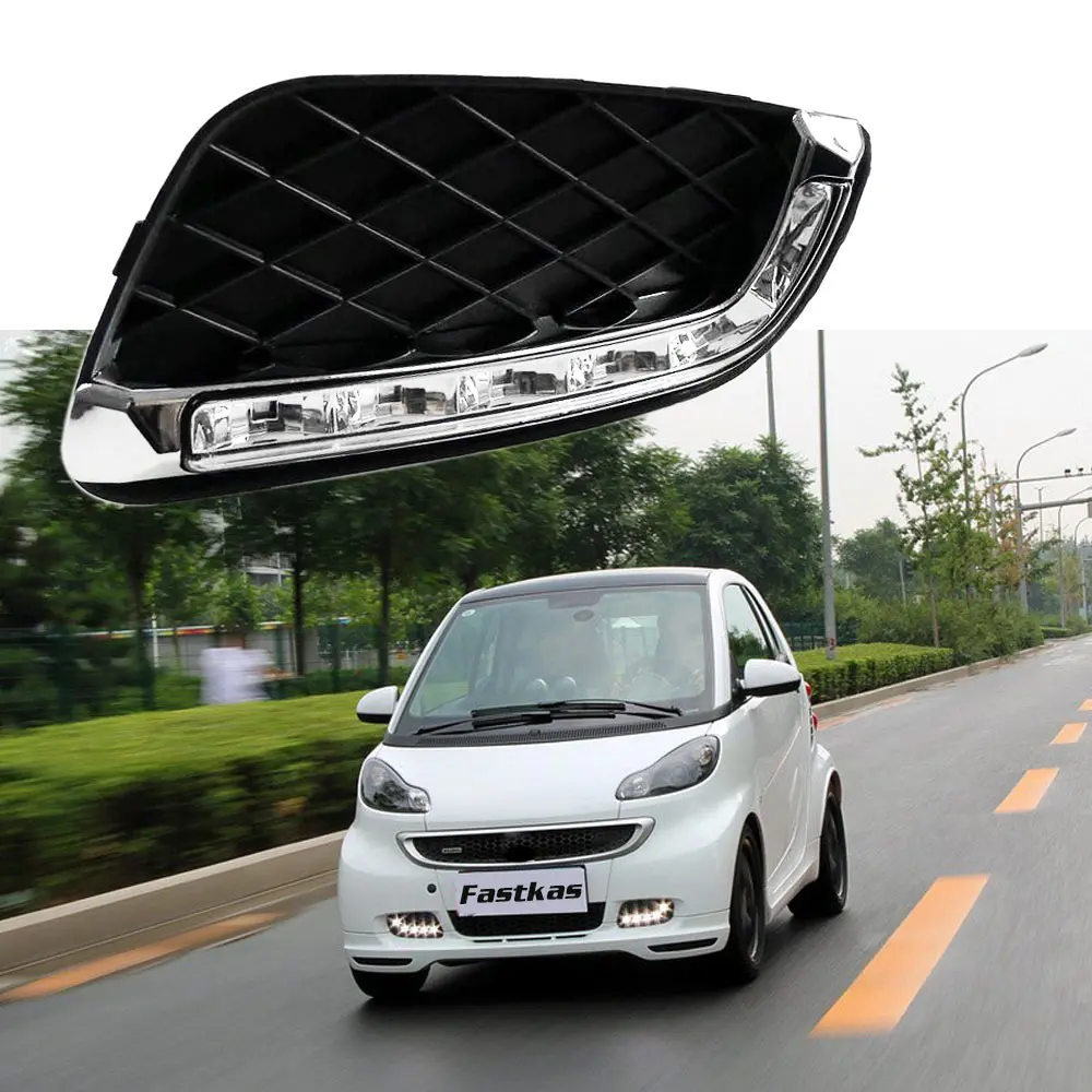 Car Flashing Chrome DRL Daytime Running Lights For Mercedes Benz Smart
