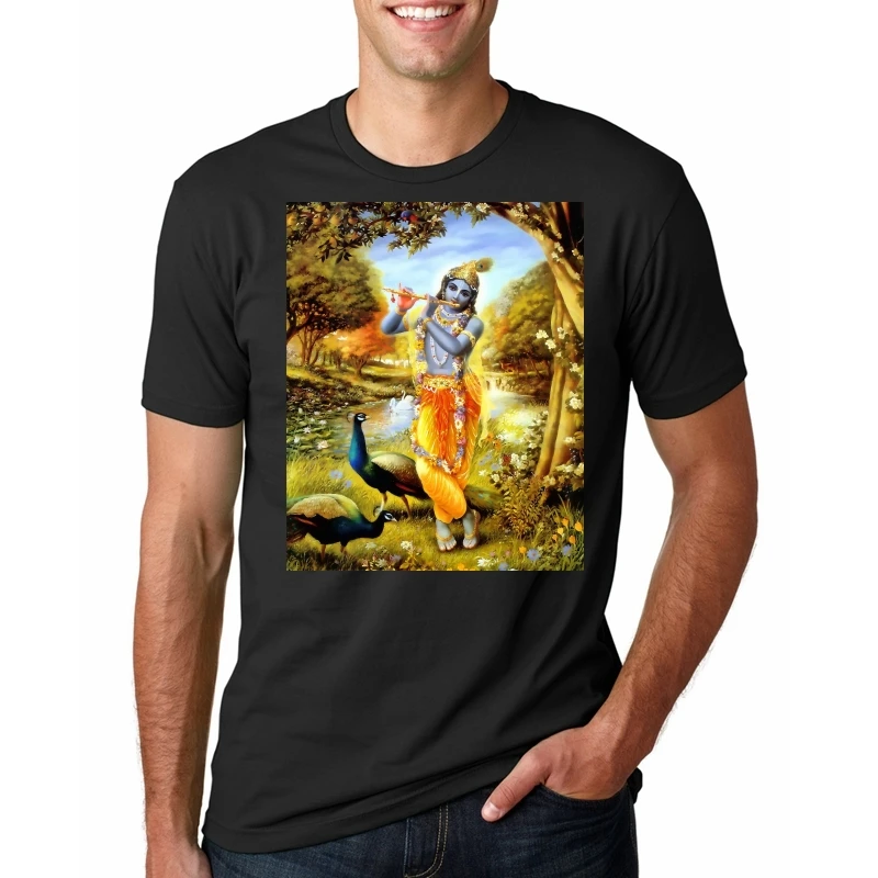 

Men Funy tshirt Yoga Pants Bali Krishna Short Sleeve O-Neck Tops Tee men t shirt