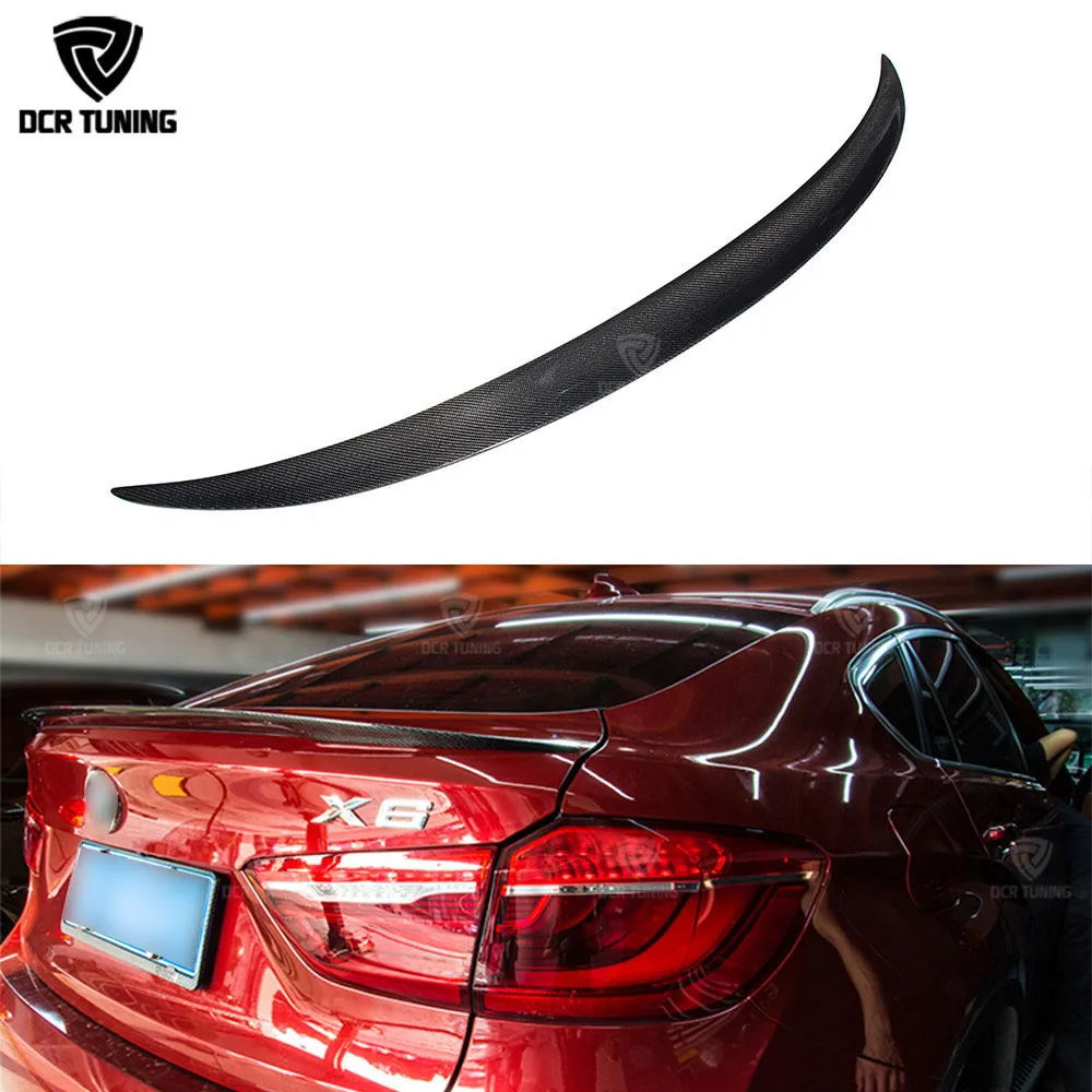 

Performance Style Carbon Fiber Rear Trunk Spoiler For BMW X Series X6 F16 spoiler carbon fiber wings car styling 2014 2015 - UP