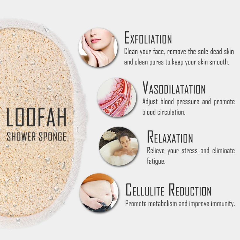 Губка люфа и пемза набор-натуральный скруббер для ванны для всего тела для отшелушивания душ люфа коврик Лава камень щетка для ванны