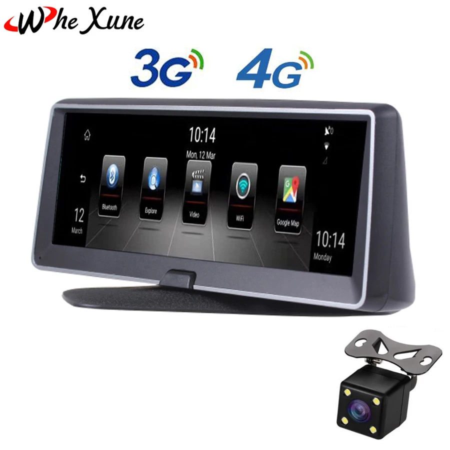 Whexune 8 0 дюймов 4G Android 5 1 Видеорегистраторы для автомобилей gps навигатор Даш Камера