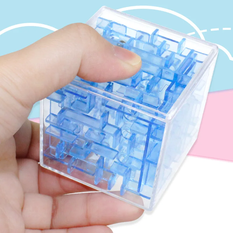 3D Cube Puzzle Maze Steel Ball Game Toys Case Box Fun Brain Game Toys For Children Intelligent Improve Hands-on/Balance Ability