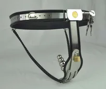 New Female Model Y Adjustable Stainless Steel Chastity Belt Device With Vaginal Plug Prevent Masturbation Shield Bdsm Sex Toy