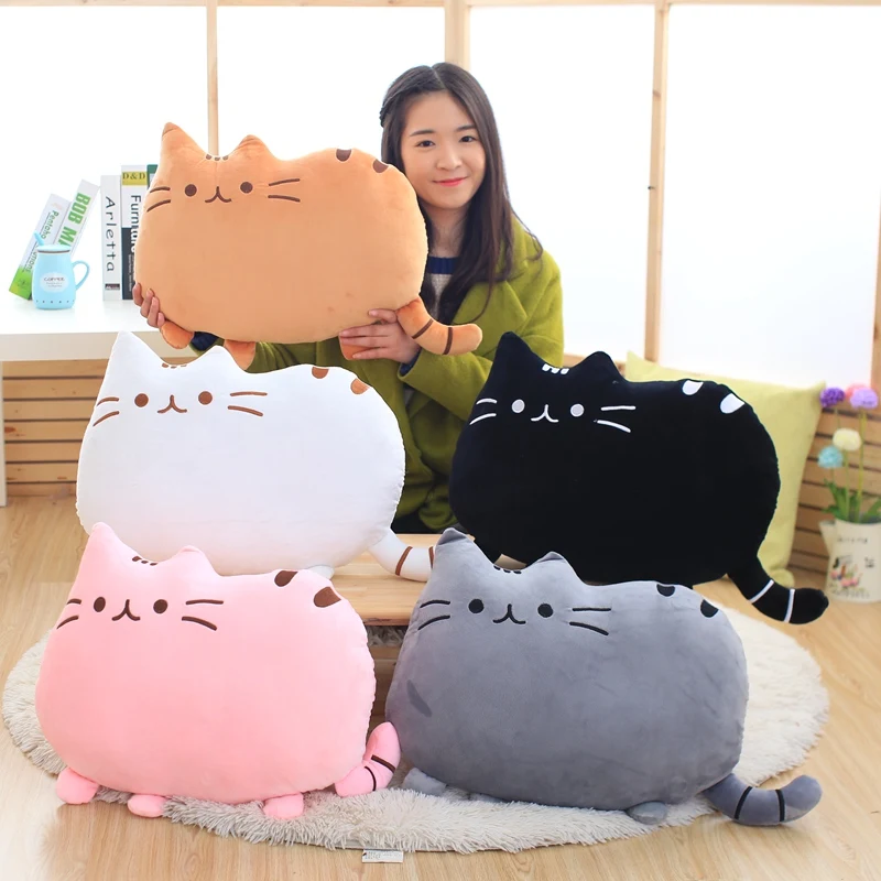 Kawaii gato almohada con PP algodón dentro galletas niños juguetes muñeca de Peluche juguetes gran cojín Peluche regalo para amigos niños Kawaii gato almohada con PP algodón dentro galletas niños juguetes muñeca de Peluche juguetes gran cojín Peluche regalo para amigos niños