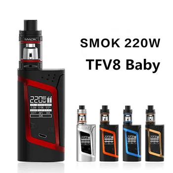 

Original SMOK ALIEN Kit 220W Box Mod 3ml TFV8 Baby Tank Atomizer electronic cigarette vape Kit