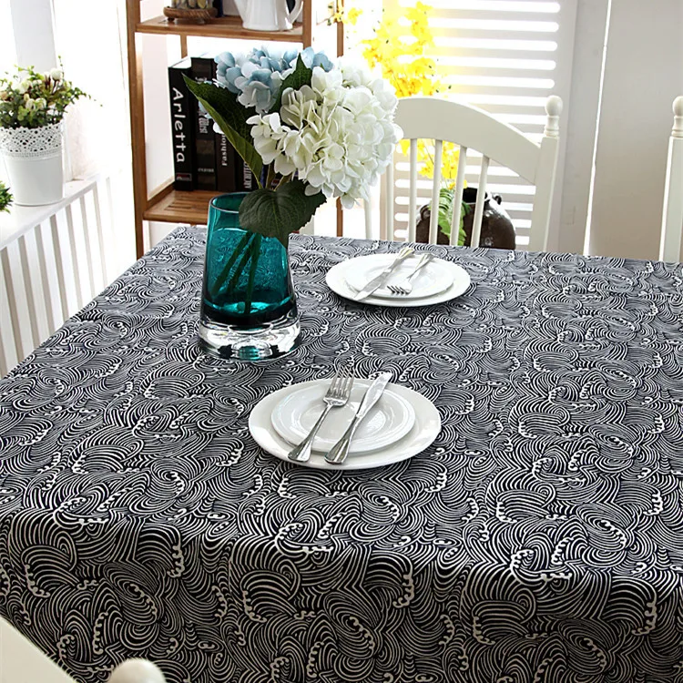 

New Wave Decorative Table Cloth Tablecloth Rectangular Dining Table Cover Wedding Table Cloths Obrus Tafelkleed mesa nappe
