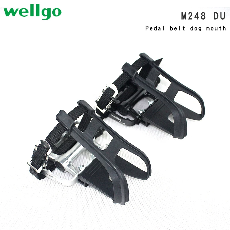 WELLGO M248DU MTB Bike Pedals Aluminum Alloy Peilin bearing Mountain Bicycle Pedal with dog's mouth Bicycle Parts