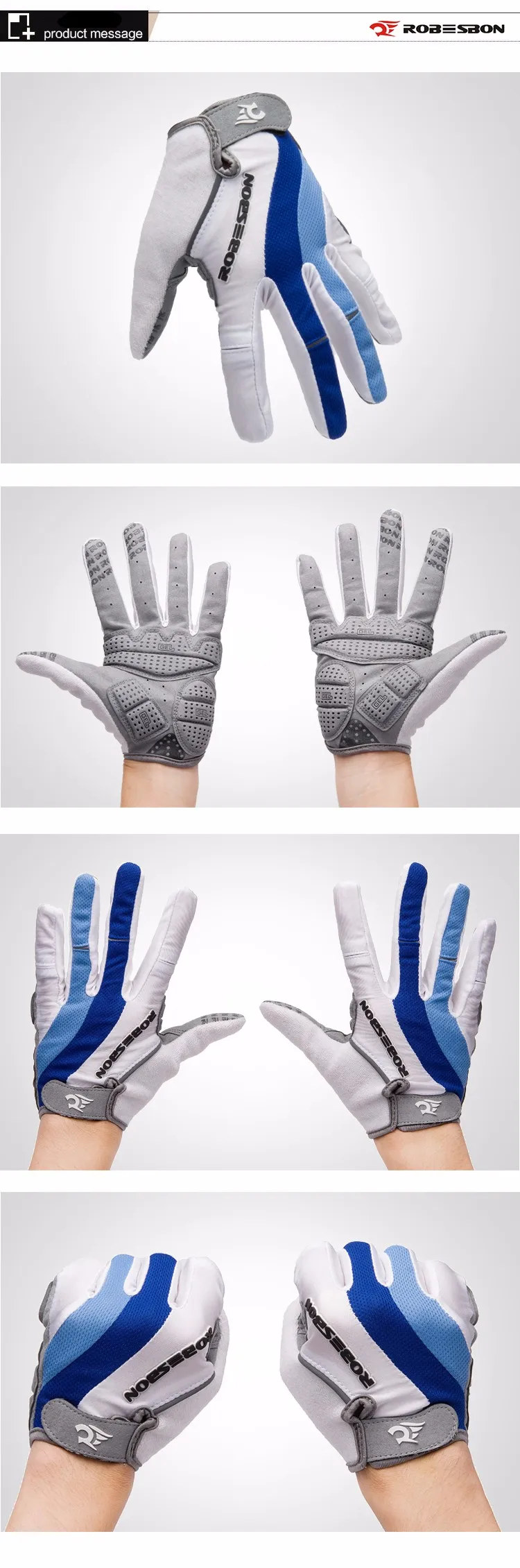 Robesbon мужские теплые MTB Bicicletas Guantes полный палец велосипед на открытом воздухе Спорт Luvas зима осень велосипедные перчатки