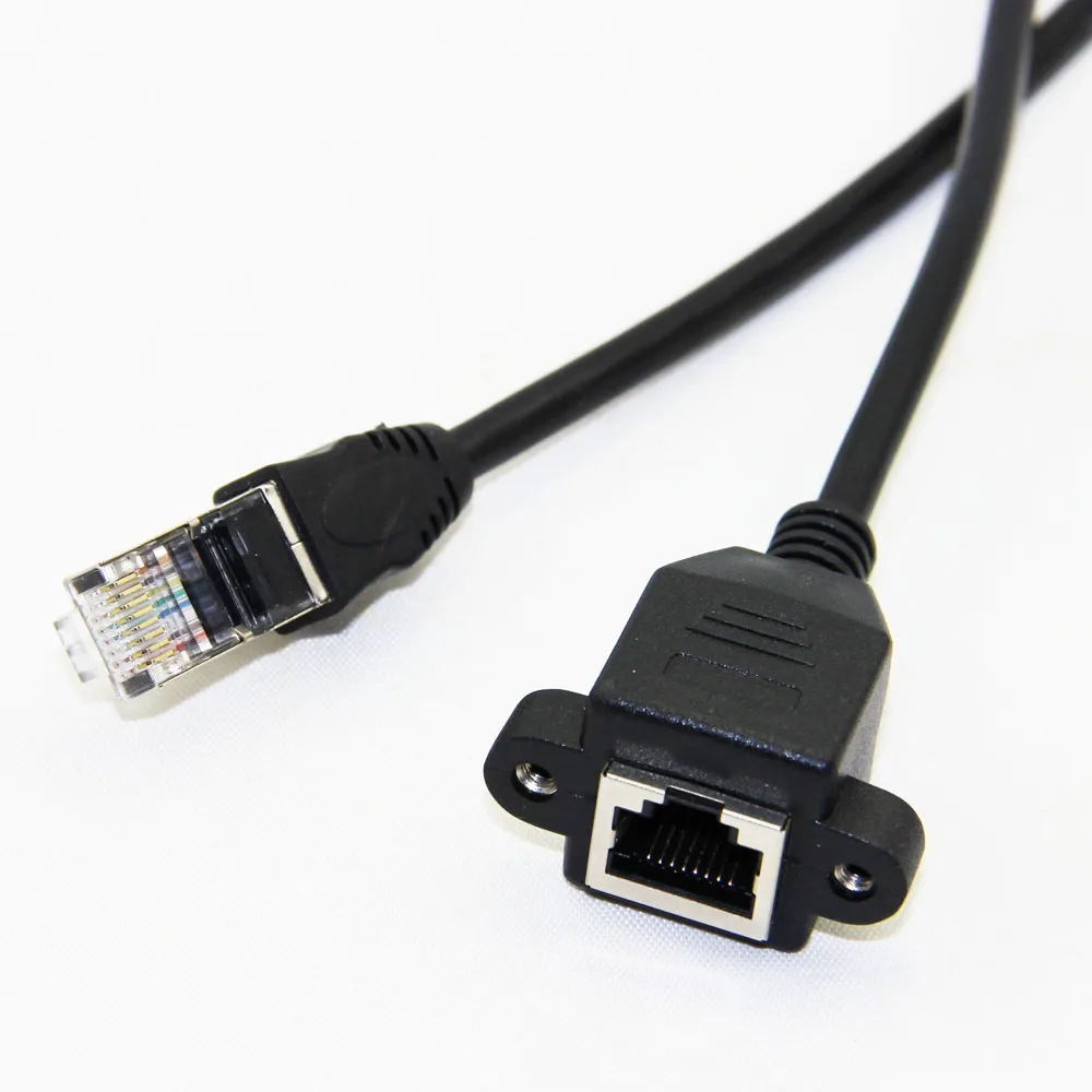 Сетевой удлинитель Bochara Cat 5 RJ45 Папа мама с винтовым креплением 30 см 60 100 150 2 м 3 м|cat