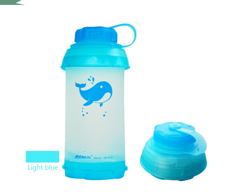 

Folding sportfles TPU food grade 750ML capacity collapsible foldable soft kettle sports cup portable water bottle hydroflask